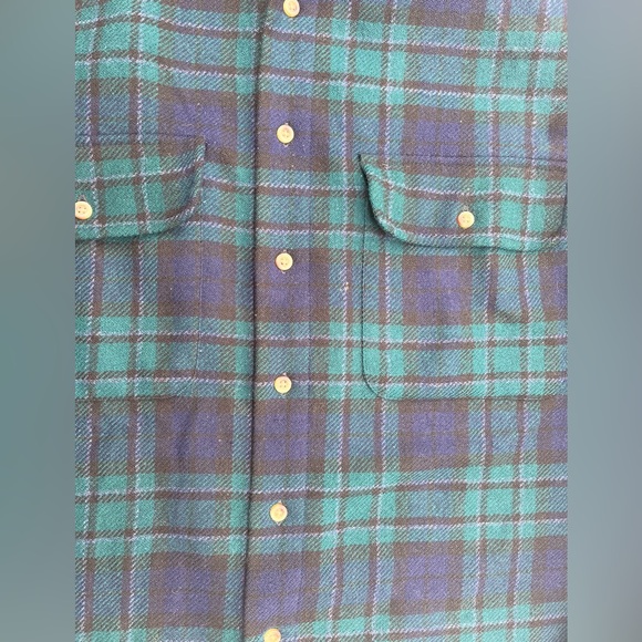 Pendleton 100%Virgin Wool long sleeve button down men’s flannel shirt men’s L - Picture 4 of 7